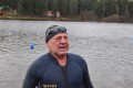 Заплыв в ледяной воде. Аксёново 19.10.2013г.